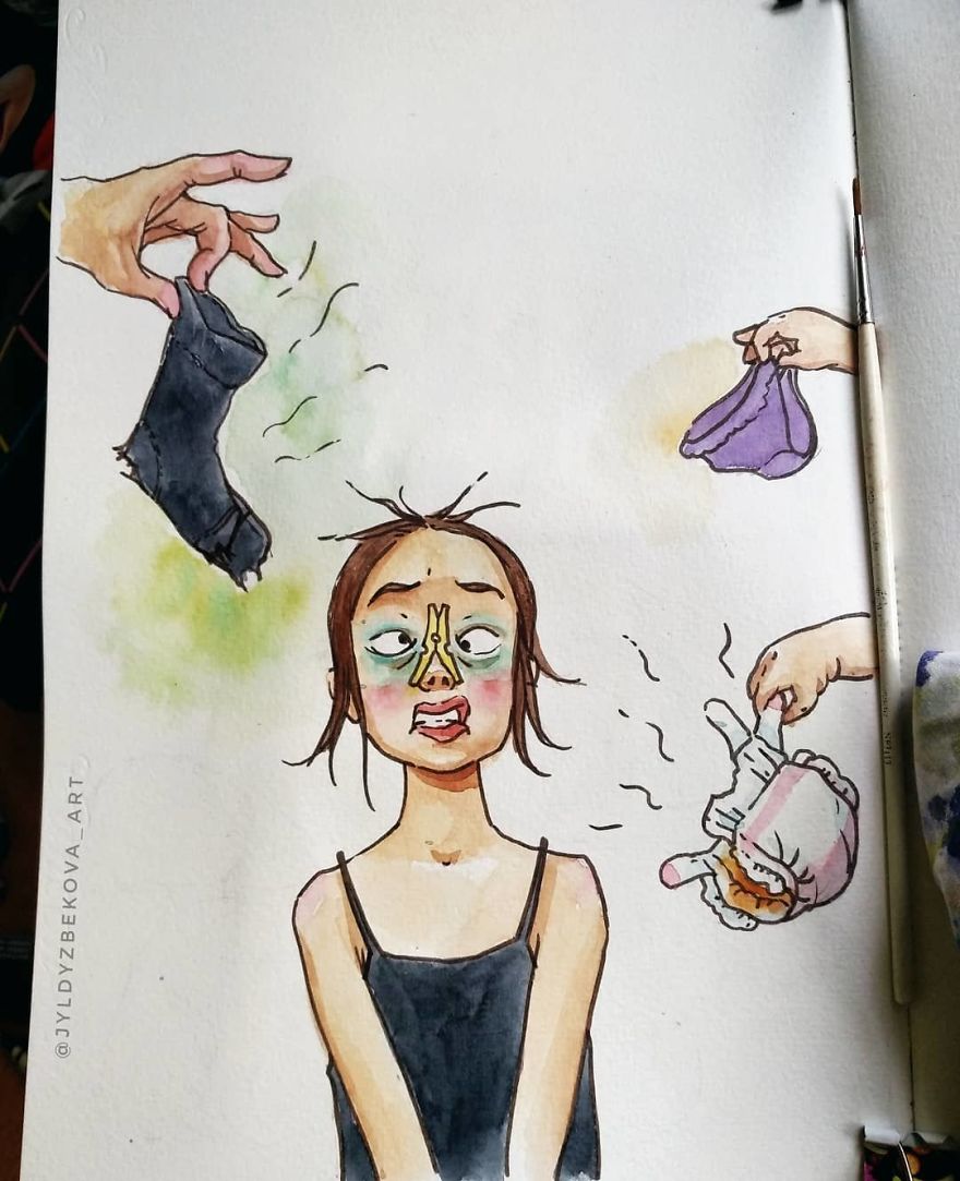 Cuộc sống rối tinh rối mù của 'mẹ trẻ bỉm sữa' qua nét vẽ màu nước đáng yêu Cuộc sống rối tinh rối mù của 'mẹ trẻ bỉm sữa' qua nét vẽ màu nước đáng yêu
