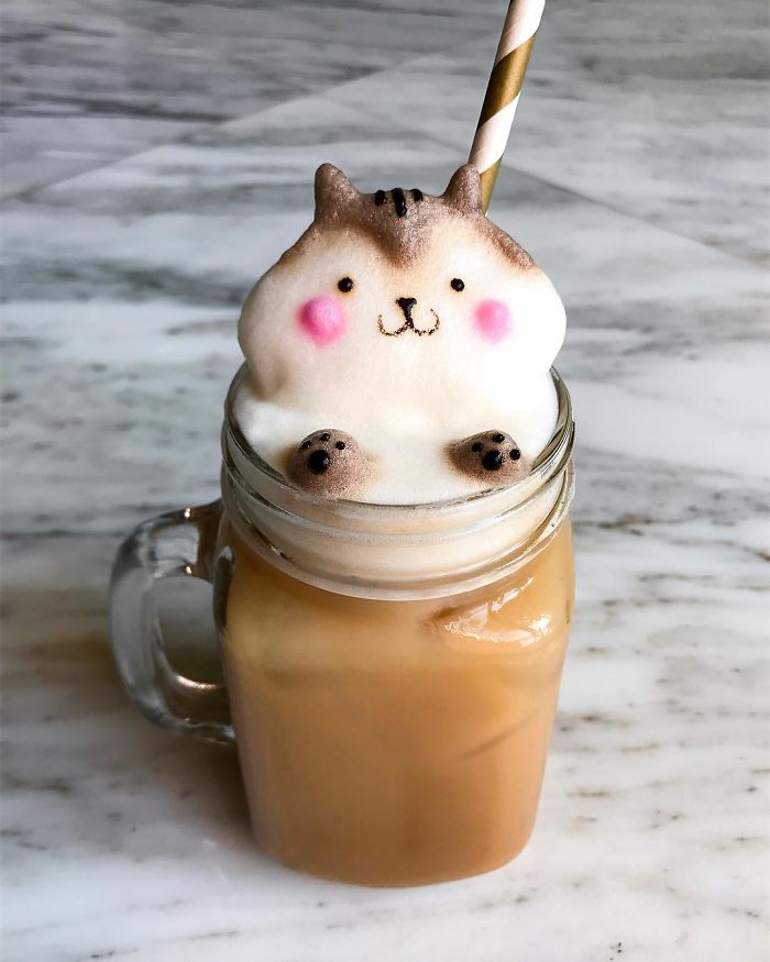 Những tách Latte không nỡ uống vì quá... cute Những tách Latte không nỡ uống vì quá... cute