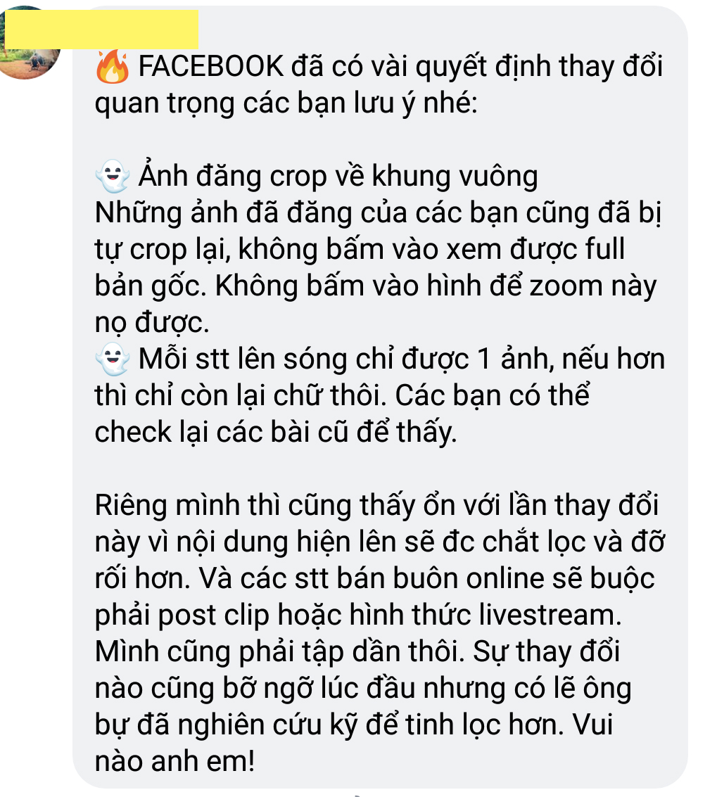 Cộng đồng Facebook nháo nhào vì bị cắt ảnh thành hình vuông, không hiển thị nhiều ảnh Cộng đồng Facebook nháo nhào vì bị cắt ảnh thành hình vuông, không hiển thị nhiều ảnh