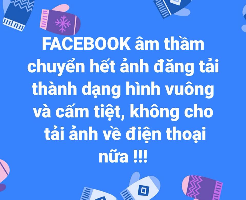 Cộng đồng Facebook nháo nhào vì bị cắt ảnh thành hình vuông, không hiển thị nhiều ảnh Cộng đồng Facebook nháo nhào vì bị cắt ảnh thành hình vuông, không hiển thị nhiều ảnh