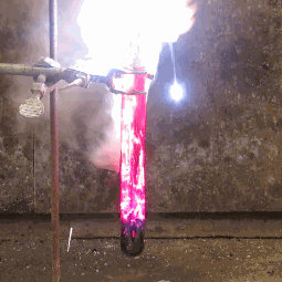 reaction gifs aluminum iodine fire