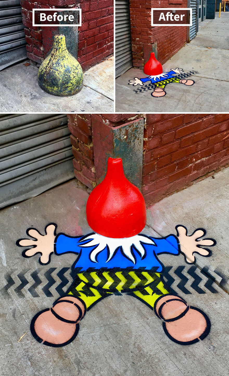 Graffiti biến đường phố thành sân chơi hoạt hình vui nhộn Graffiti biến đường phố thành sân chơi hoạt hình vui nhộn