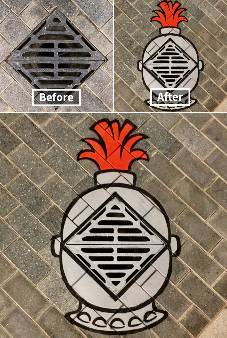 Graffiti biến đường phố thành sân chơi hoạt hình vui nhộn Graffiti biến đường phố thành sân chơi hoạt hình vui nhộn