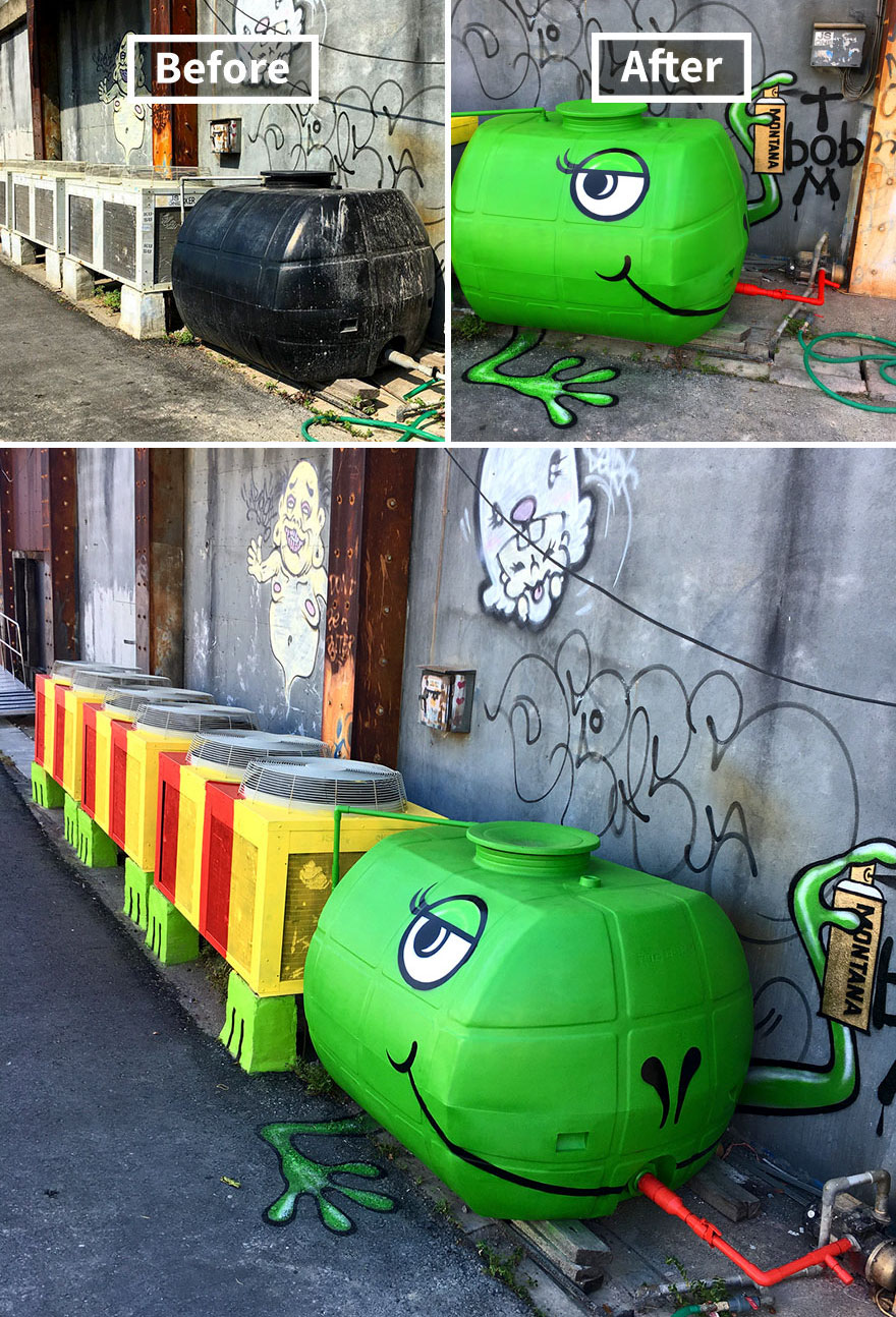 Graffiti biến đường phố thành sân chơi hoạt hình vui nhộn Graffiti biến đường phố thành sân chơi hoạt hình vui nhộn