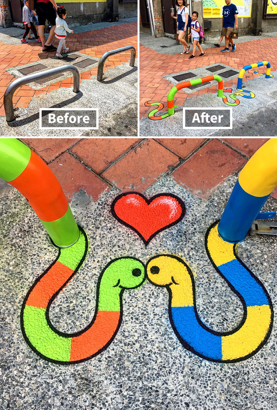 Graffiti biến đường phố thành sân chơi hoạt hình vui nhộn Graffiti biến đường phố thành sân chơi hoạt hình vui nhộn