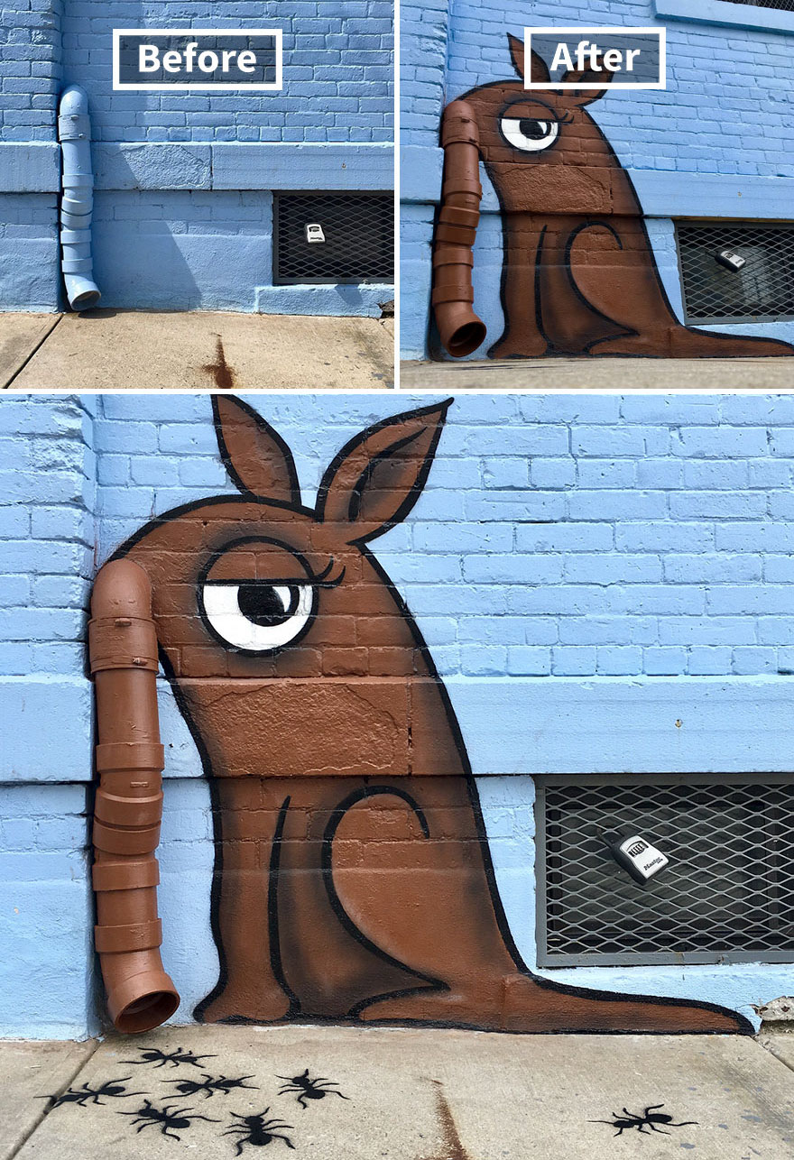Graffiti biến đường phố thành sân chơi hoạt hình vui nhộn Graffiti biến đường phố thành sân chơi hoạt hình vui nhộn