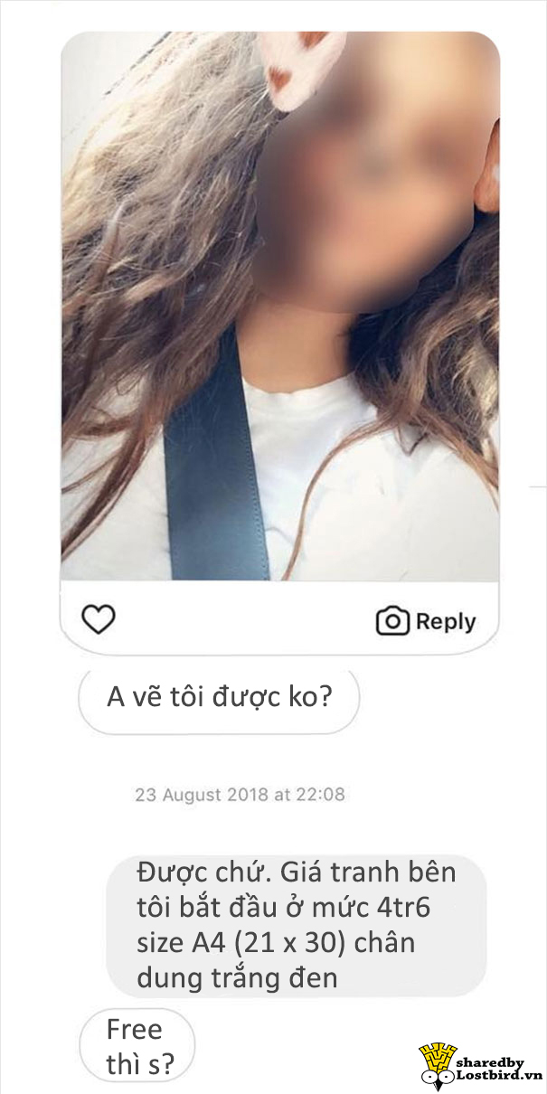 Khi bị khách hàng 'mặt dày' đòi vẽ free, người họa sĩ tinh tế tao nhã sẽ xử trí ra sao? Khi bị khách hàng 'mặt dày' đòi vẽ free, người họa sĩ tinh tế tao nhã sẽ xử trí ra sao?