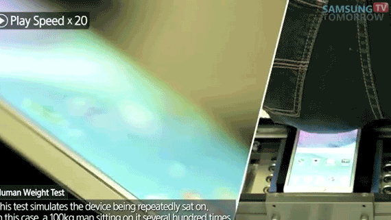Samsung dùng 'robot hình cái mông' để thử khả năng chịu lực của điện thoại Samsung dùng 'robot hình cái mông' để thử khả năng chịu lực của điện thoại