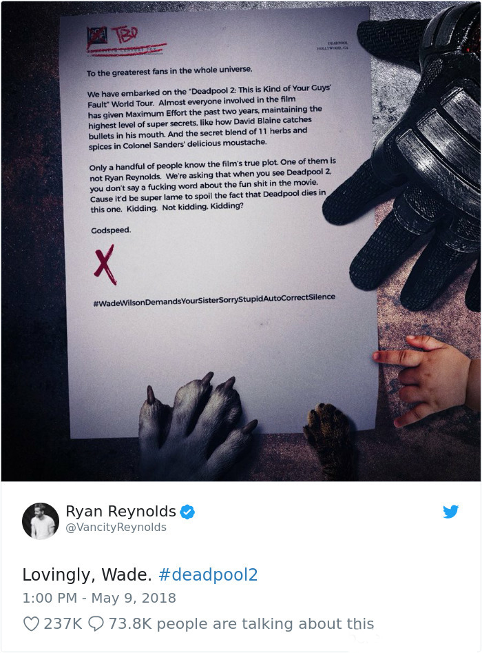 Ngoài đời, nam diễn viên Ryan Reynolds còn 'mặn mà' hơn cả gã dị nhân Deadpool Ngoài đời, nam diễn viên Ryan Reynolds còn 'mặn mà' hơn cả gã dị nhân Deadpool