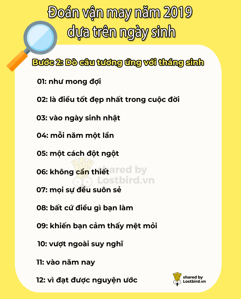 Bói vui horoscope Hàn Quốc: Ghép ngày, tháng sinh thành một câu để xem vận số 2019 của mình Bói vui horoscope Hàn Quốc: Ghép ngày, tháng sinh thành một câu để xem vận số 2019 của mình