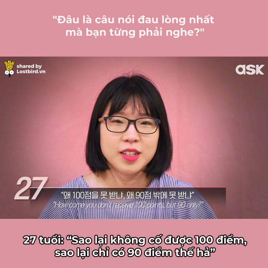 'Câu nói đau lòng nhất bạn từng phải nghe?': Đây là đáp án của 70 người Hàn từ 5 đến 74 tuổi 'Câu nói đau lòng nhất bạn từng phải nghe?': Đây là đáp án của 70 người Hàn từ 5 đến 74 tuổi