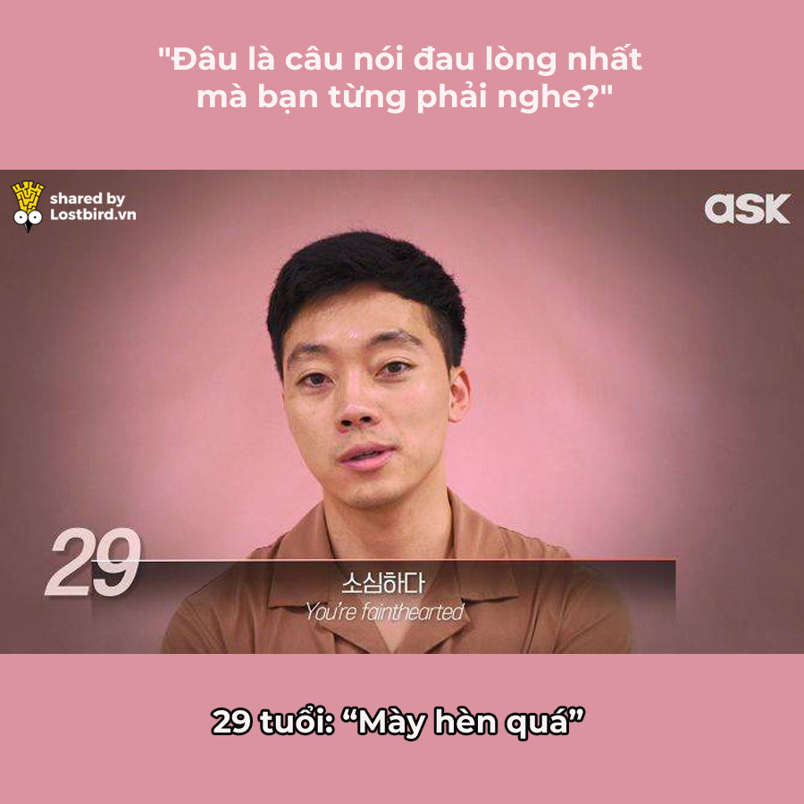 'Câu nói đau lòng nhất bạn từng phải nghe?': Đây là đáp án của 70 người Hàn từ 5 đến 74 tuổi 'Câu nói đau lòng nhất bạn từng phải nghe?': Đây là đáp án của 70 người Hàn từ 5 đến 74 tuổi