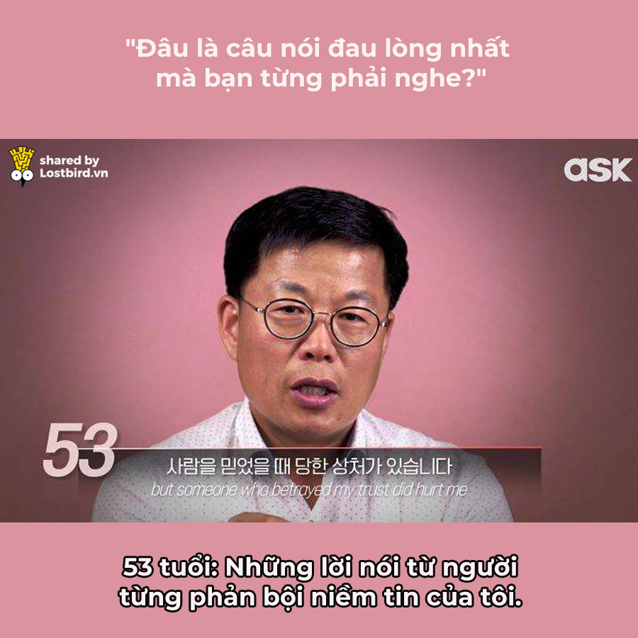 'Câu nói đau lòng nhất bạn từng phải nghe?': Đây là đáp án của 70 người Hàn từ 5 đến 74 tuổi 'Câu nói đau lòng nhất bạn từng phải nghe?': Đây là đáp án của 70 người Hàn từ 5 đến 74 tuổi