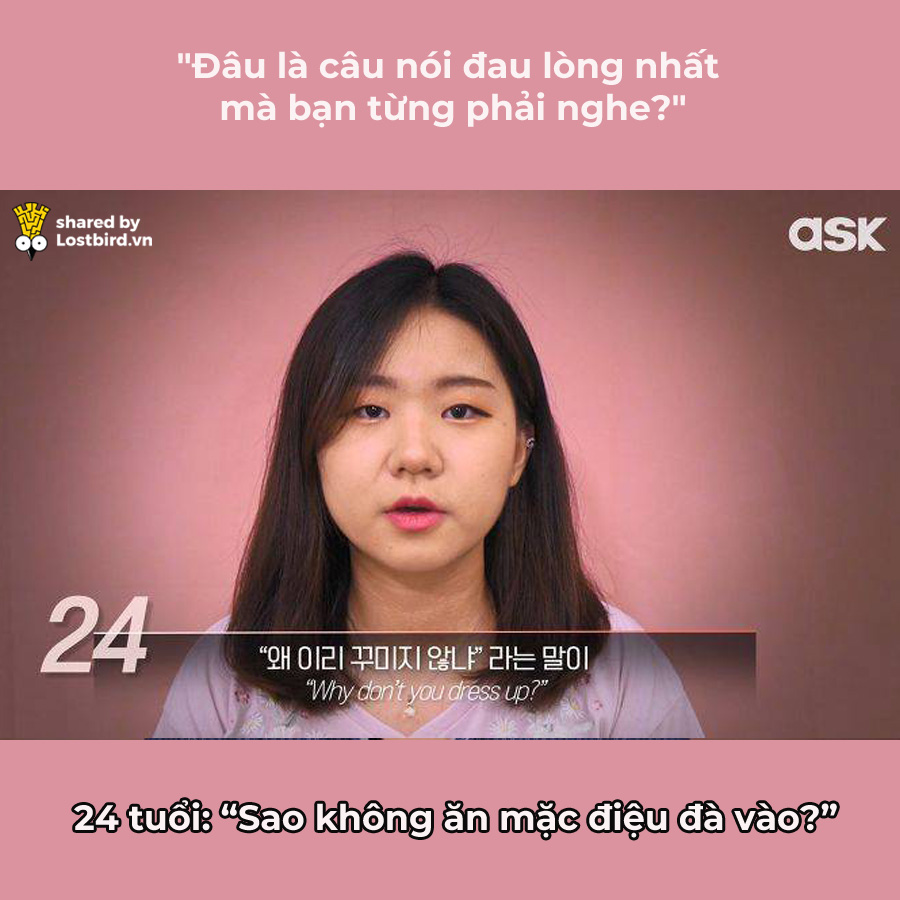 'Câu nói đau lòng nhất bạn từng phải nghe?': Đây là đáp án của 70 người Hàn từ 5 đến 74 tuổi 'Câu nói đau lòng nhất bạn từng phải nghe?': Đây là đáp án của 70 người Hàn từ 5 đến 74 tuổi