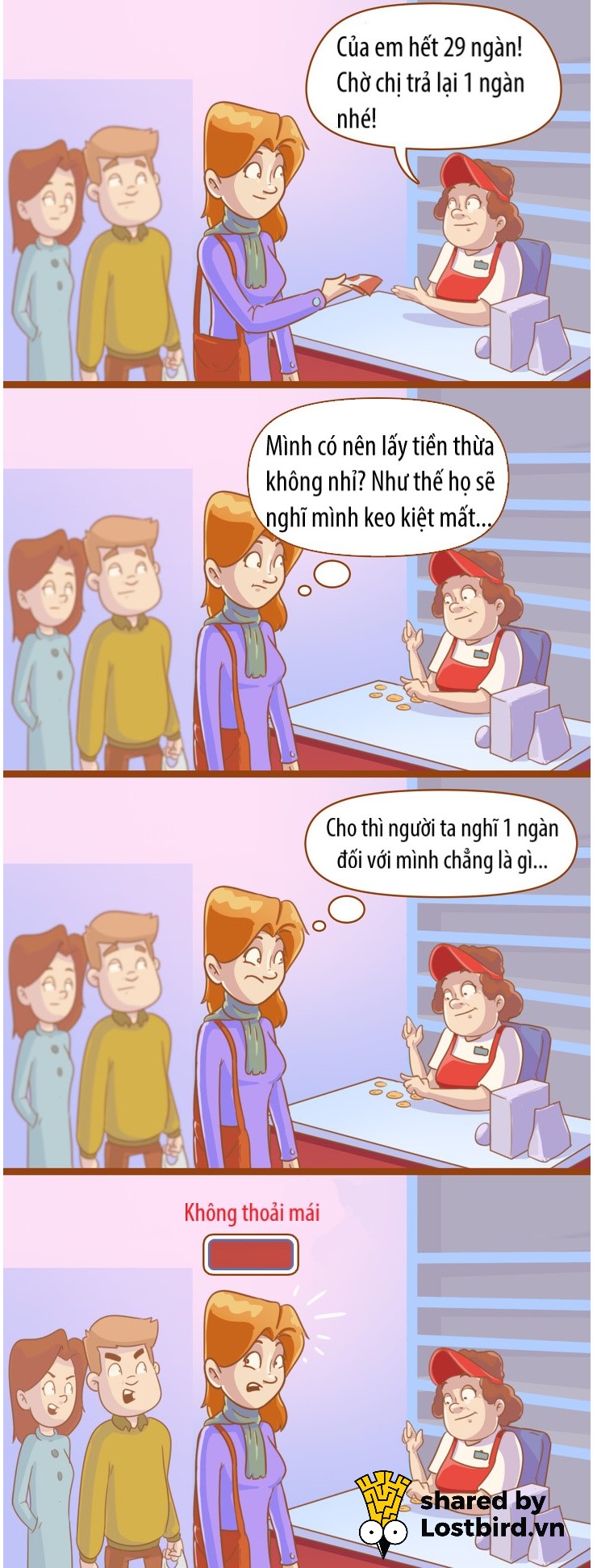 Bộ tranh hài hước: Ba cái chuyện linh tinh khó xử ai cũng gặp phải lúc đi mua sắm Bộ tranh hài hước: Ba cái chuyện linh tinh khó xử ai cũng gặp phải lúc đi mua sắm