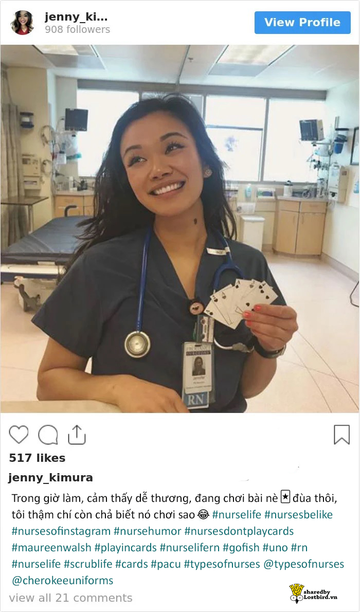 Cho rằng y tá lúc nào cũng đánh bài nên không cần nghỉ ngơi, nữ nghị sĩ liền hot trên Instagram Cho rằng y tá lúc nào cũng đánh bài nên không cần nghỉ ngơi, nữ nghị sĩ liền hot trên Instagram