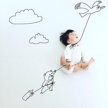 'Bố bỉm sữa' trổ tài họa sĩ biến con thành tác phẩm nghệ thuật 'Bố bỉm sữa' trổ tài họa sĩ biến con thành tác phẩm nghệ thuật