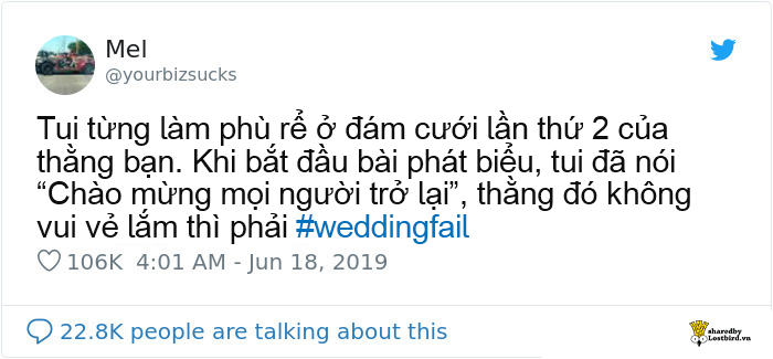 Dạo một vòng Twitter với #WeddingFail - thế giới vẫn luôn có những đám cưới hài hước, drama đến mức khó quên Dạo một vòng Twitter với #WeddingFail - thế giới vẫn luôn có những đám cưới hài hước, drama đến mức khó quên