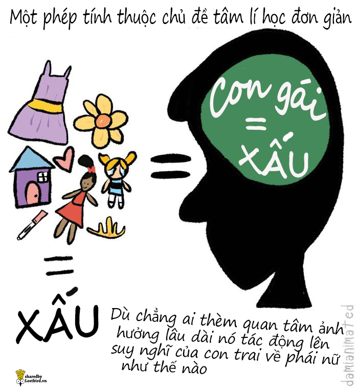 Bộ tranh: Những hành động nhỏ của người lớn khiến các bé trai phát triển sự kì thị nữ giới Bộ tranh: Những hành động nhỏ của người lớn khiến các bé trai phát triển sự kì thị nữ giới