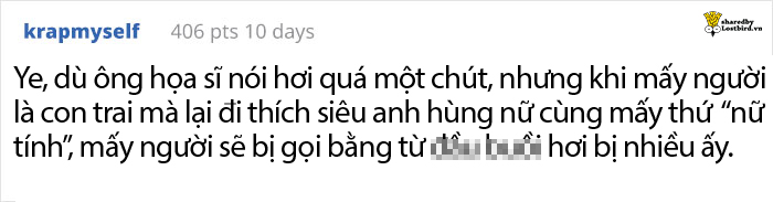 Bộ tranh: Những hành động nhỏ của người lớn khiến các bé trai phát triển sự kì thị nữ giới Bộ tranh: Những hành động nhỏ của người lớn khiến các bé trai phát triển sự kì thị nữ giới