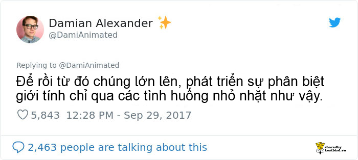 Bộ tranh: Những hành động nhỏ của người lớn khiến các bé trai phát triển sự kì thị nữ giới Bộ tranh: Những hành động nhỏ của người lớn khiến các bé trai phát triển sự kì thị nữ giới