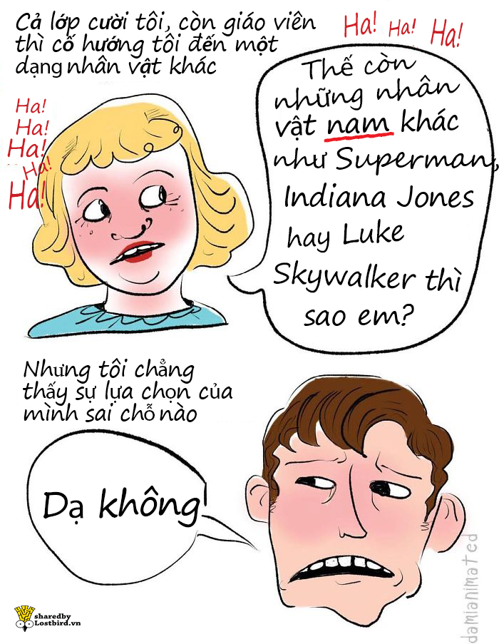 Bộ tranh: Những hành động nhỏ của người lớn khiến các bé trai phát triển sự kì thị nữ giới Bộ tranh: Những hành động nhỏ của người lớn khiến các bé trai phát triển sự kì thị nữ giới
