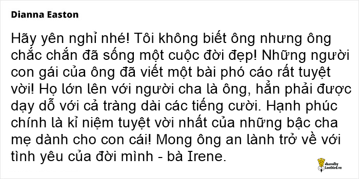 Dân mạng cảm động với cáo phó hài hước con gái viết cho cha - là người tốt ắt sẽ được nhớ mãi Dân mạng cảm động với cáo phó hài hước con gái viết cho cha - là người tốt ắt sẽ được nhớ mãi