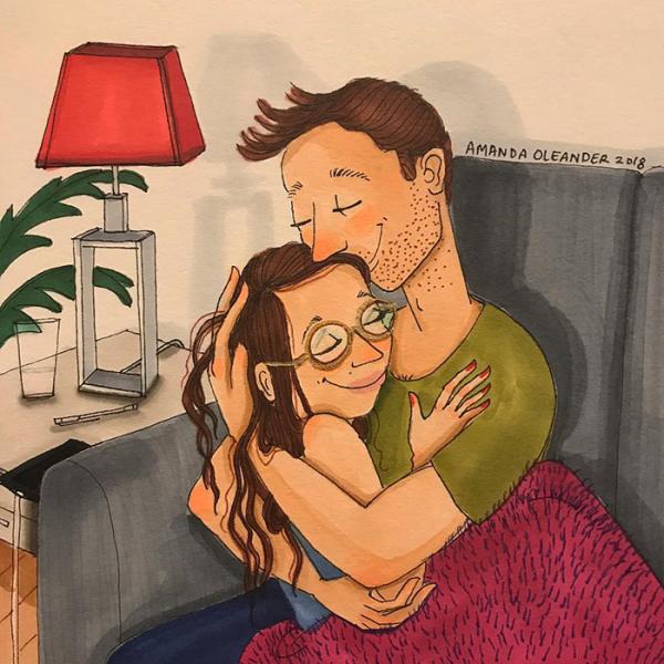 relatable couple relationships illustrations amanda oleander los angeles 59 5ad5f15c41263 700