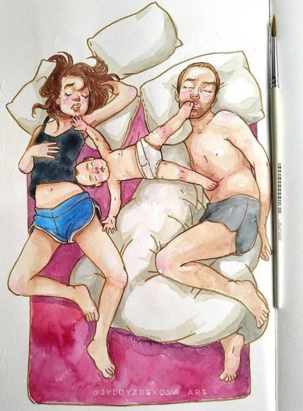 Cuộc sống rối tinh rối mù của 'mẹ trẻ bỉm sữa' qua nét vẽ màu nước đáng yêu Cuộc sống rối tinh rối mù của 'mẹ trẻ bỉm sữa' qua nét vẽ màu nước đáng yêu