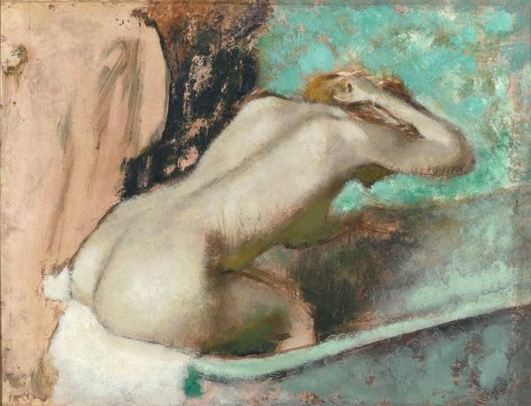 woman bathing
