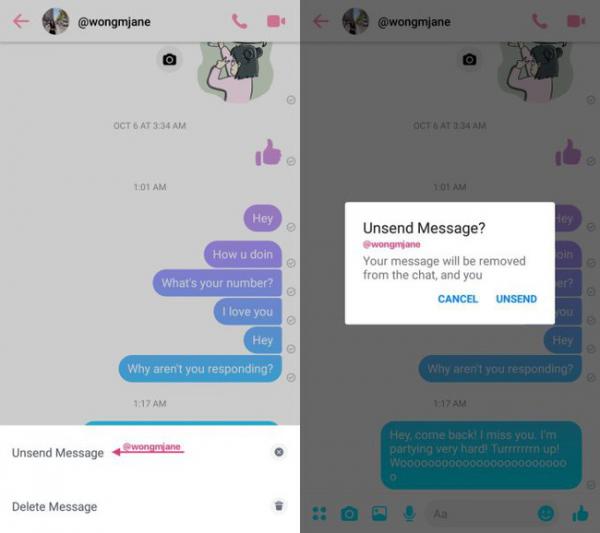 Tính năng 'Unsend' mới của Facebook cho bạn 10 phút để xóa tin nhắn lỡ tay gửi đi Tính năng 'Unsend' mới của Facebook cho bạn 10 phút để xóa tin nhắn lỡ tay gửi đi
