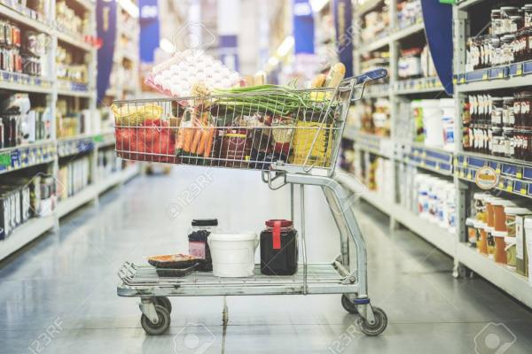 103321360 shopping at supermarket shopping concept
