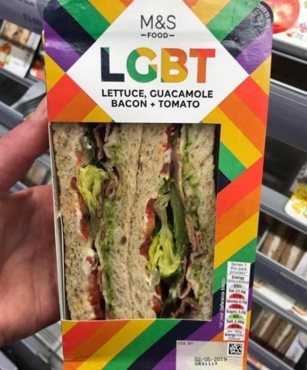 Thực khách phản ứng dữ dội sau khi Marks & Spencer ra mắt bánh sandwich cho người đồng tính Thực khách phản ứng dữ dội sau khi Marks & Spencer ra mắt bánh sandwich cho người đồng tính