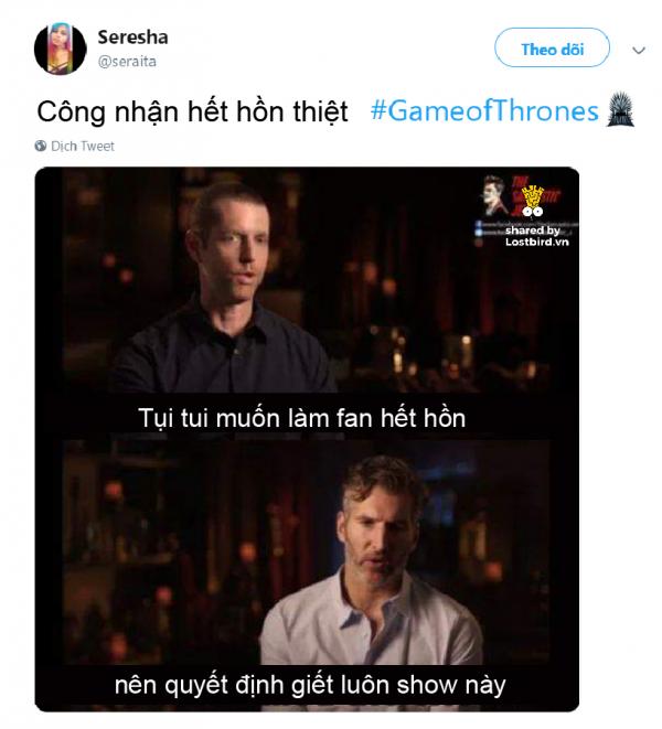 Mùa 8 'Game Of Thrones' quá sức vô lý, fan bày tỏ sự phẫn nộ qua loạt meme 'bùng cháy' Mùa 8 'Game Of Thrones' quá sức vô lý, fan bày tỏ sự phẫn nộ qua loạt meme 'bùng cháy'