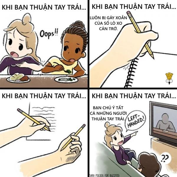 Nghìn lẻ một nỗi khổ không biết tỏ cùng ai của những người thuận tay trái Nghìn lẻ một nỗi khổ không biết tỏ cùng ai của những người thuận tay trái