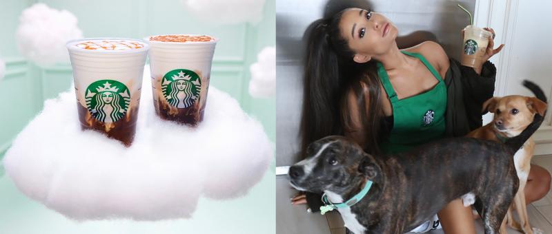 ariana grande starbucks cloud macchiato
