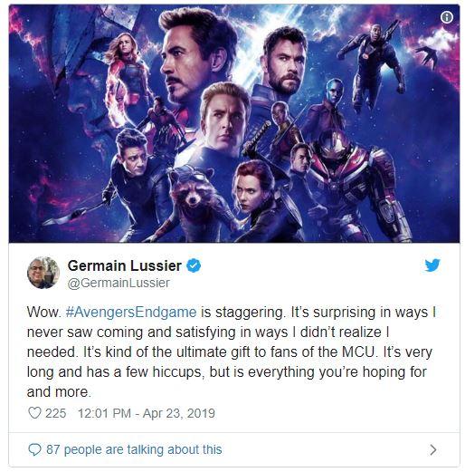 Cấp báo: 'Cơn bão' phản hồi đầu tiên bắt đầu đổ bộ sau buổi công chiếu 'Avengers: Endgame' Cấp báo: 'Cơn bão' phản hồi đầu tiên bắt đầu đổ bộ sau buổi công chiếu 'Avengers: Endgame'