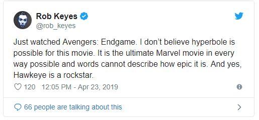 Cấp báo: 'Cơn bão' phản hồi đầu tiên bắt đầu đổ bộ sau buổi công chiếu 'Avengers: Endgame' Cấp báo: 'Cơn bão' phản hồi đầu tiên bắt đầu đổ bộ sau buổi công chiếu 'Avengers: Endgame'