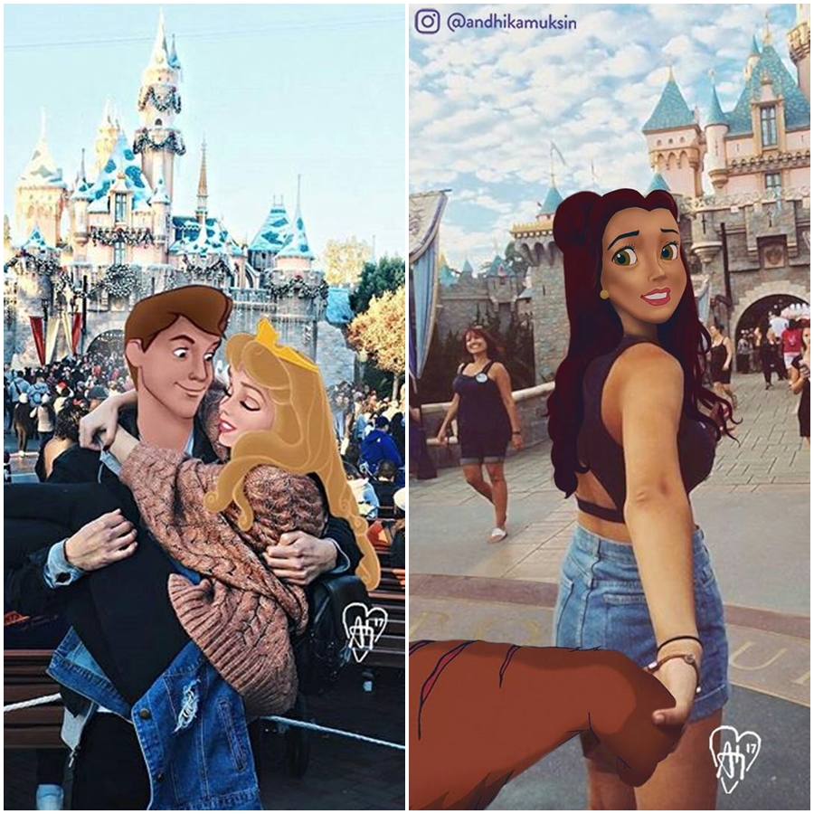 Nhân vật Disney + đời thực = ? Nhân vật Disney + đời thực = ?