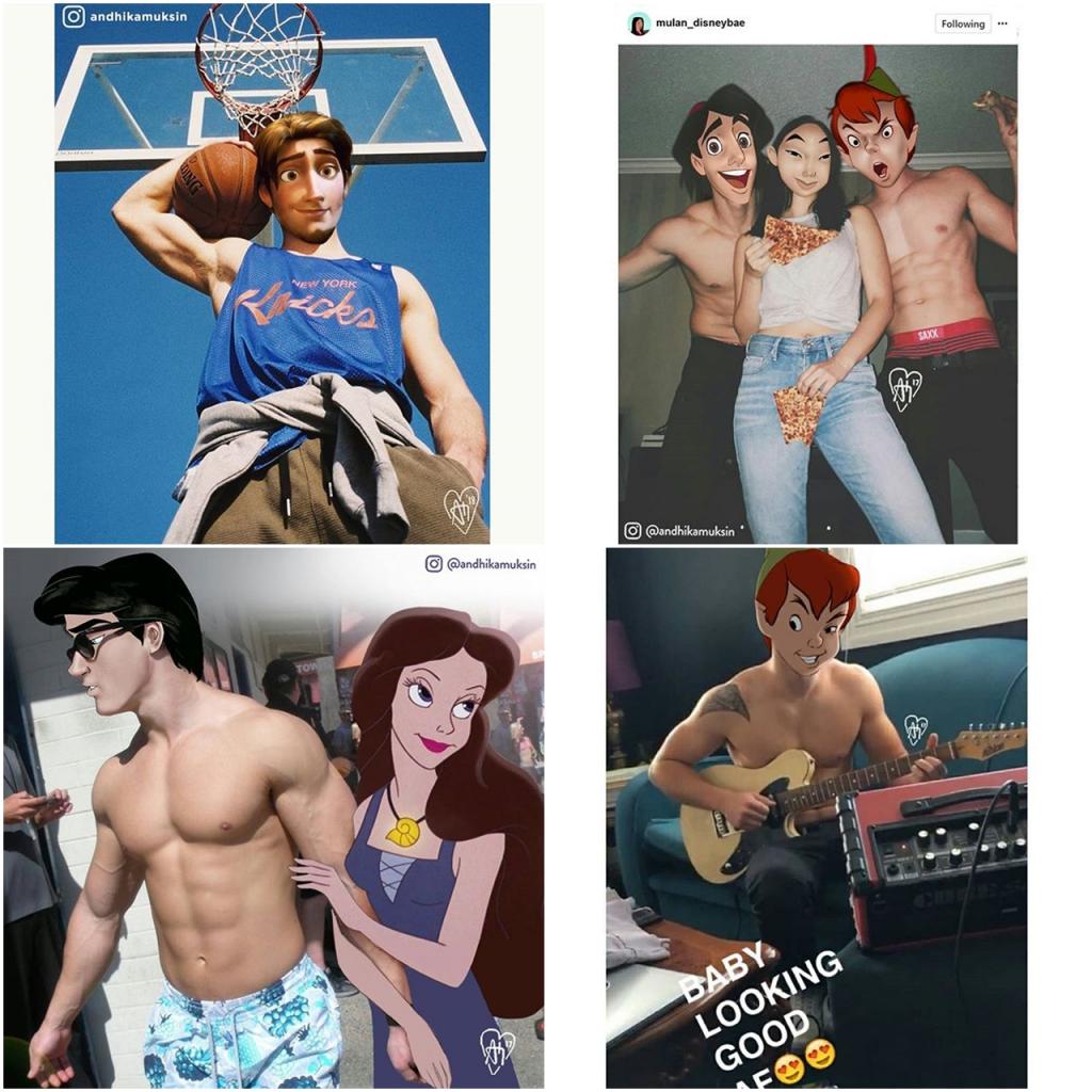 Nhân vật Disney + đời thực = ? Nhân vật Disney + đời thực = ?