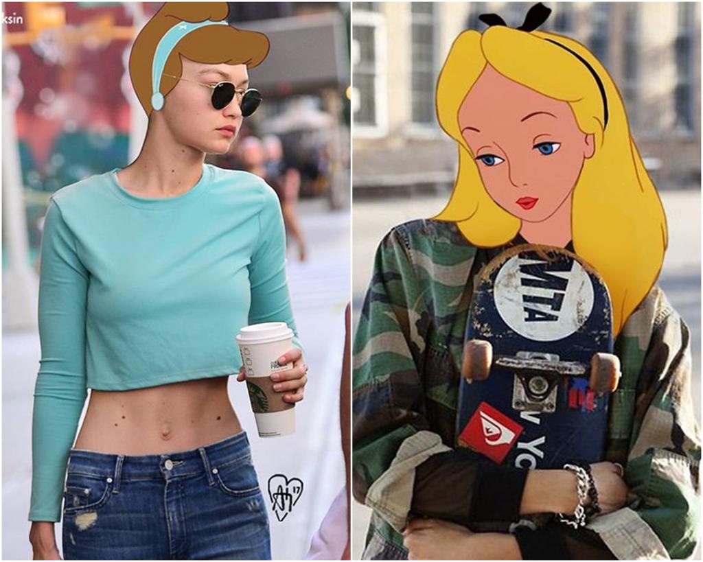 Nhân vật Disney + đời thực = ? Nhân vật Disney + đời thực = ?