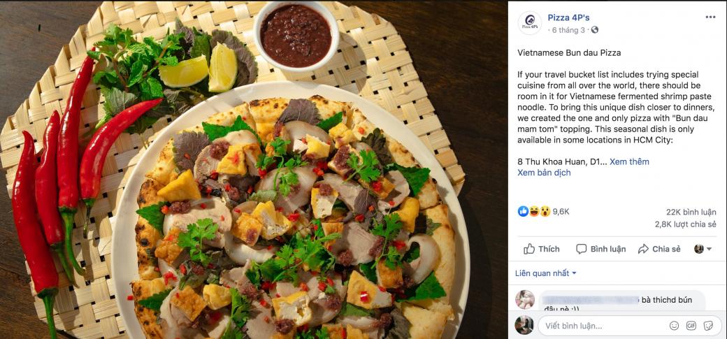 Sau pizza bún đậu mắm tôm, cửa hàng pizza Việt lại làm thực khách 'ngớ người' với pizza... cơm tấm Sau pizza bún đậu mắm tôm, cửa hàng pizza Việt lại làm thực khách 'ngớ người' với pizza... cơm tấm