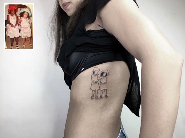Hình xăm từ ảnh thật cộp mác 'gia đình là số một' Hình xăm từ ảnh thật cộp mác 'gia đình là số một'