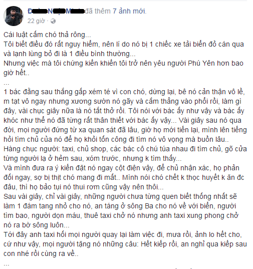 Thương chú chó bị xe cán chết, người dân Phú Yên chung tay làm đám tang Thương chú chó bị xe cán chết, người dân Phú Yên chung tay làm đám tang