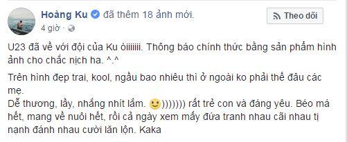 Thế giới ơi, dàn cầu thủ U23 điển trai đã vào 'hậu cung' của Hoàng Ku hết rồi này! Thế giới ơi, dàn cầu thủ U23 điển trai đã vào 'hậu cung' của Hoàng Ku hết rồi này!