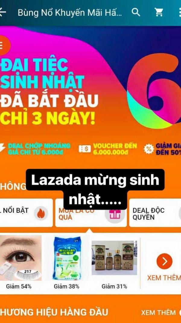 Chỉ mình Lazada đón sinh nhật nhưng 'cả xóm' mua sắm tranh thủ chúc mừng Chỉ mình Lazada đón sinh nhật nhưng 'cả xóm' mua sắm tranh thủ chúc mừng