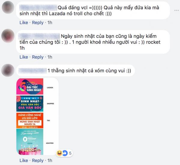 Chỉ mình Lazada đón sinh nhật nhưng 'cả xóm' mua sắm tranh thủ chúc mừng Chỉ mình Lazada đón sinh nhật nhưng 'cả xóm' mua sắm tranh thủ chúc mừng