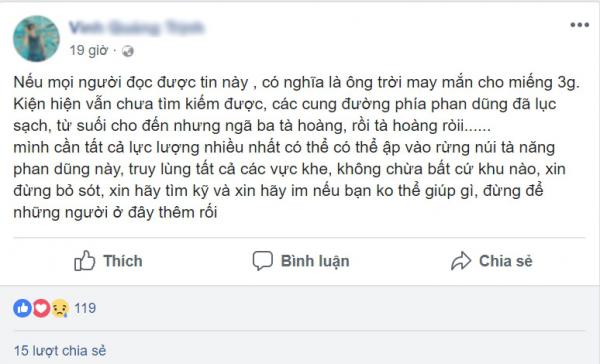 Đã hơn 3 ngày trôi qua, nam thanh niên leo núi Tà Năng - Phan Dũng vẫn bặt vô âm tín Đã hơn 3 ngày trôi qua, nam thanh niên leo núi Tà Năng - Phan Dũng vẫn bặt vô âm tín