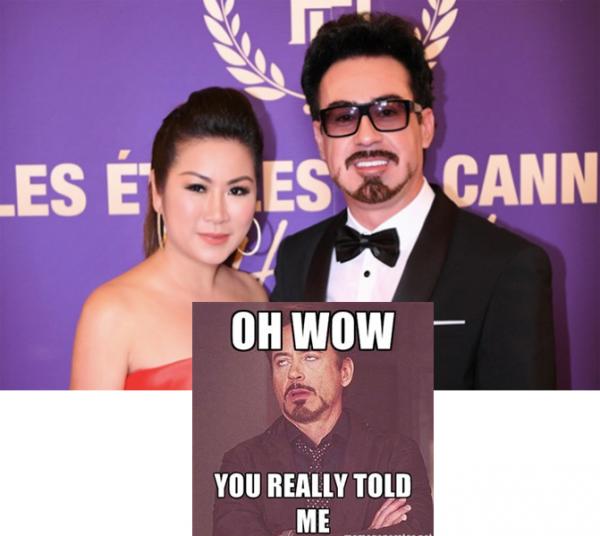 Người đẹp Việt hân hoan vì được chụp hình với siêu sao 'Iron Man', ai ngờ là... 'hàng super fake' Người đẹp Việt hân hoan vì được chụp hình với siêu sao 'Iron Man', ai ngờ là... 'hàng super fake'