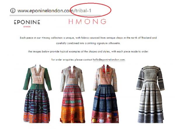 Hãng thời trang của Anh vướng tranh cãi khi ‘dán nhãn’ trang phục của người H'mông là ‘bộ lạc’ Hãng thời trang của Anh vướng tranh cãi khi ‘dán nhãn’ trang phục của người H'mông là ‘bộ lạc’